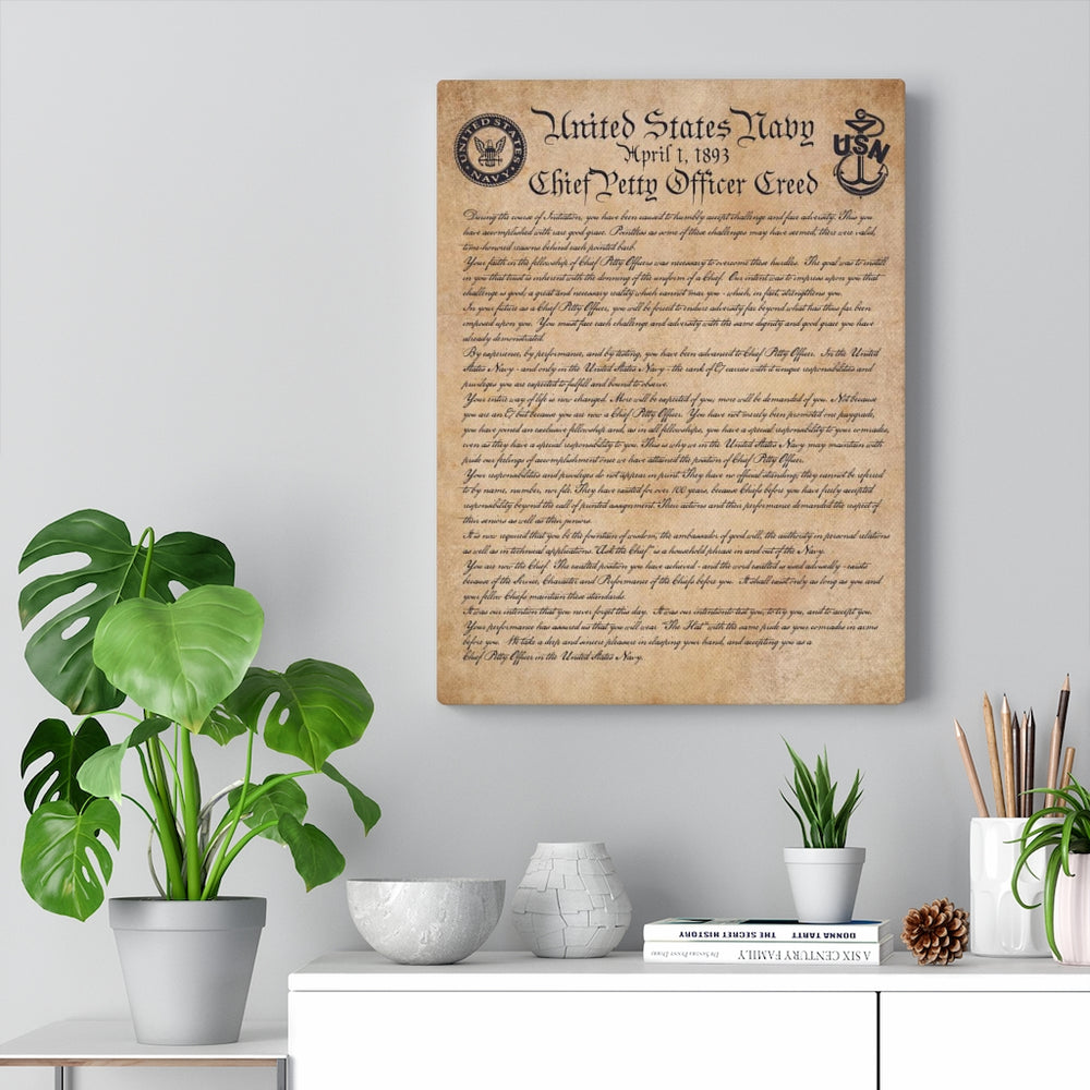 
                  
                    Chief Petty Officer Creed Canvas
                  
                
