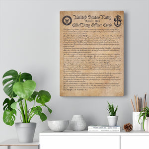 
                  
                    Chief Petty Officer Creed Canvas
                  
                