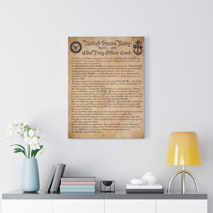 
                  
                    Chief Petty Officer Creed Canvas
                  
                