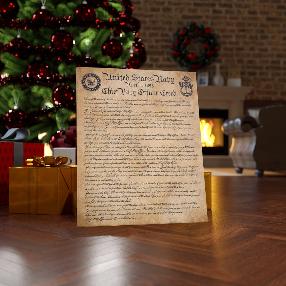 
                  
                    Chief Petty Officer Creed Canvas
                  
                