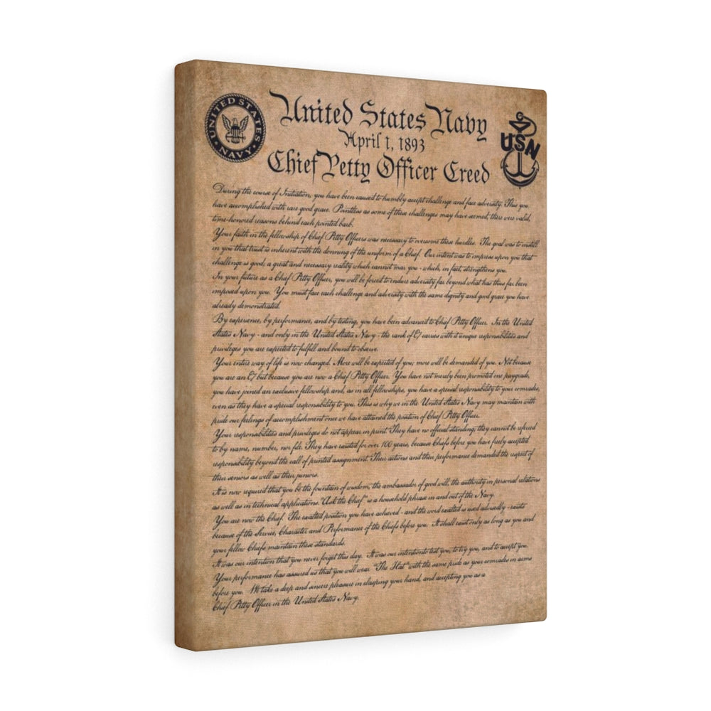 
                  
                    Chief Petty Officer Creed Canvas
                  
                