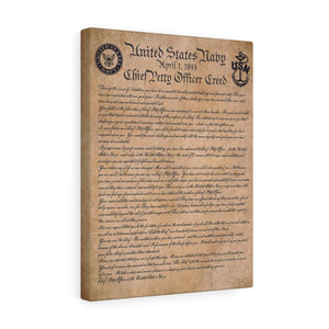 
                  
                    Chief Petty Officer Creed Canvas
                  
                