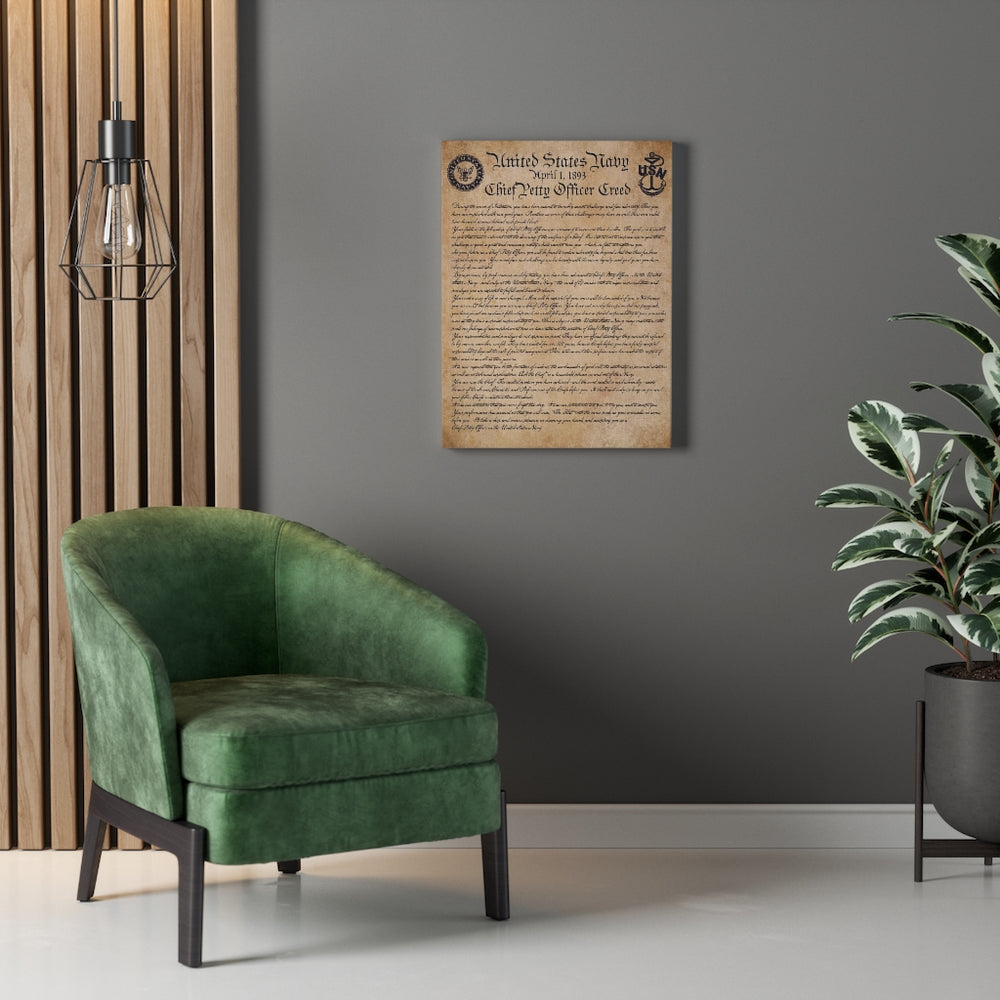
                  
                    Chief Petty Officer Creed Canvas
                  
                
