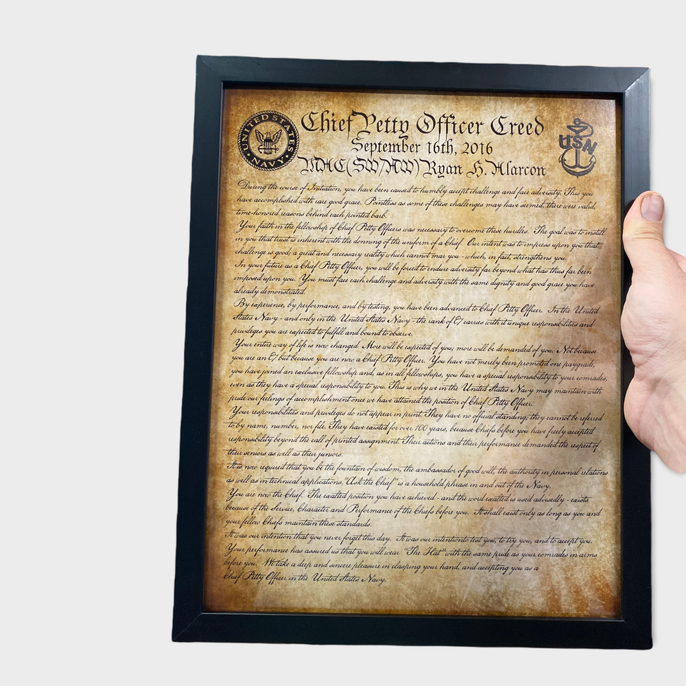 
                  
                    Chief Petty Officer Creed
                  
                